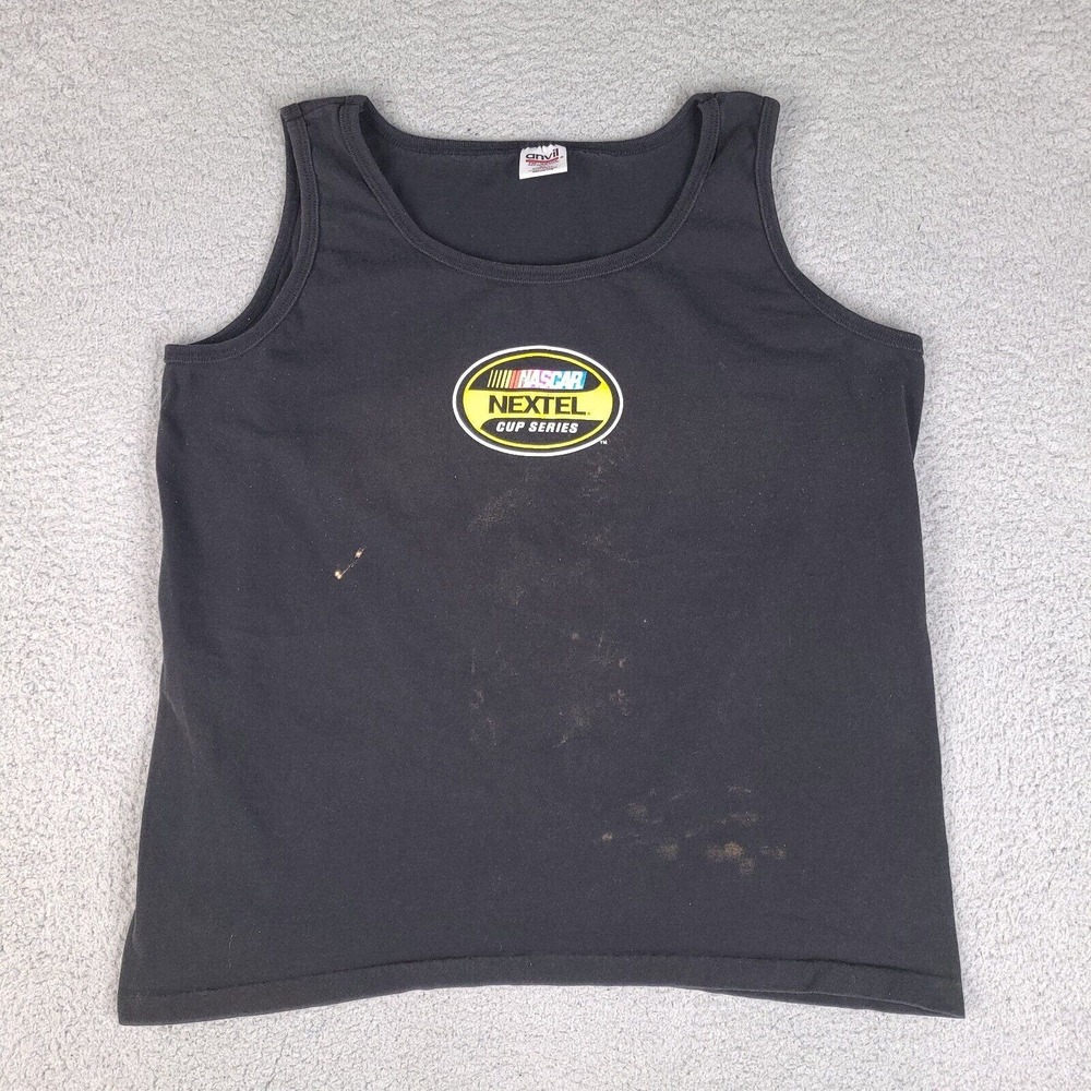 NASCAR Nextel Cup Series Tank Top Womens XL Black USA Made Shirt Single Stitch